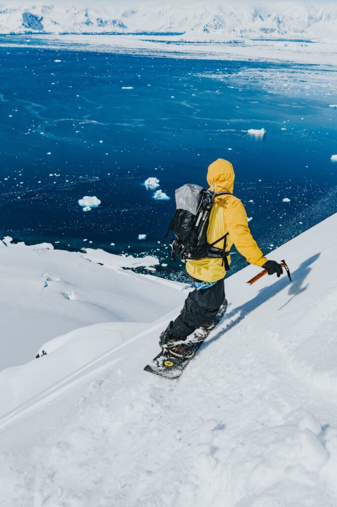 A close-up of Stein Retzlaff in Antarctic conditions, bundled against the cold.