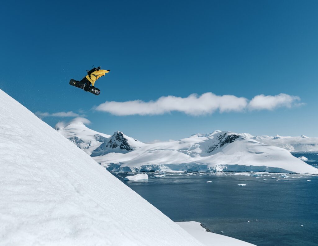 A close-up of Antarctic ice formations, showcasing the region’s beauty