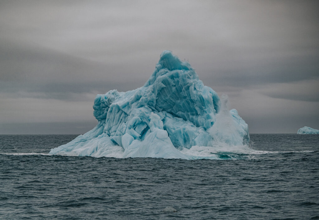 A group navigating an icy landscape during the Pangaea expedition.