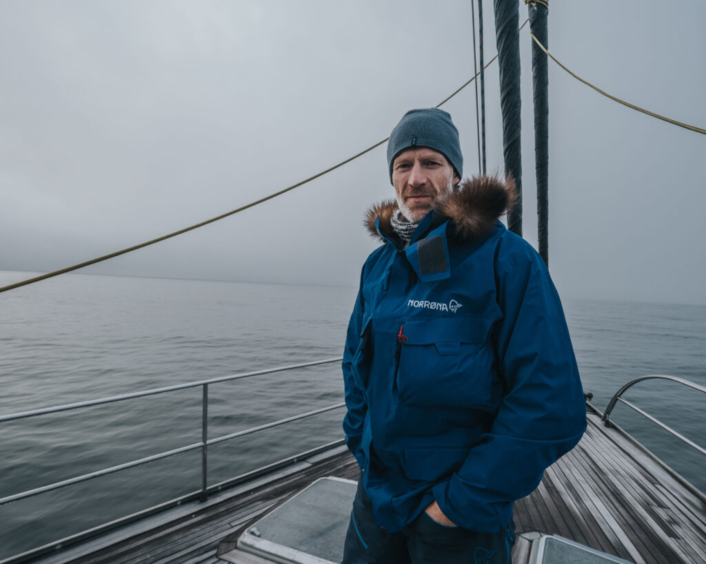 Stein Retzlaff in a harsh, frozen environment.