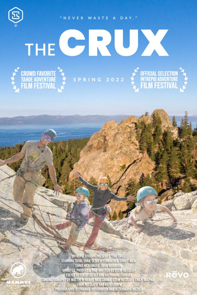 Official poster for The Crux film, with bold typography and striking imagery.