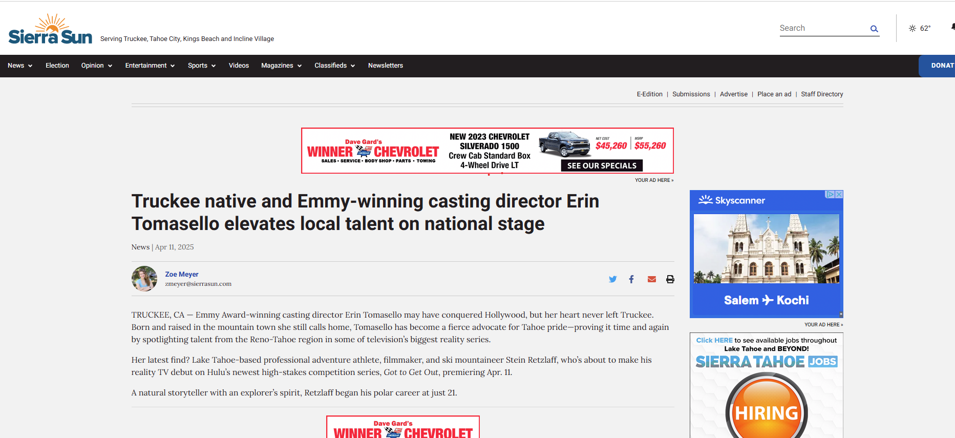 Sunshine City News features Emmy and Emily, the winning casting directors for Episode 5.
